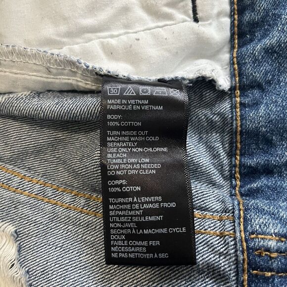 BDG Urban Outfitters Jean Jacket Distressed Cropped Grunge 90’s Women’s Medium - Picture 7 of 11